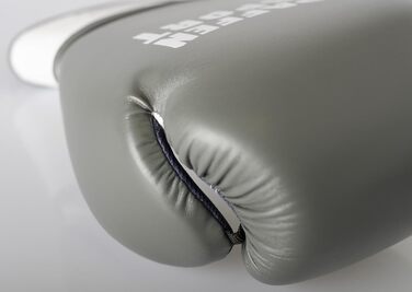 Боксерські рукавички Paffen Sport FIT з дихаючою сіткою на долоні для боксу, кікбоксингу, муай-тай, K1 та інших єдиноборств, білі (сірий/білий, 16oz)
