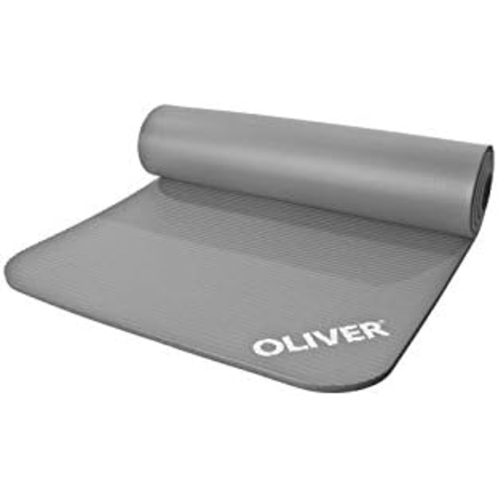 Килимок для йоги Oliver Matte, 180x60x1 см, сірий