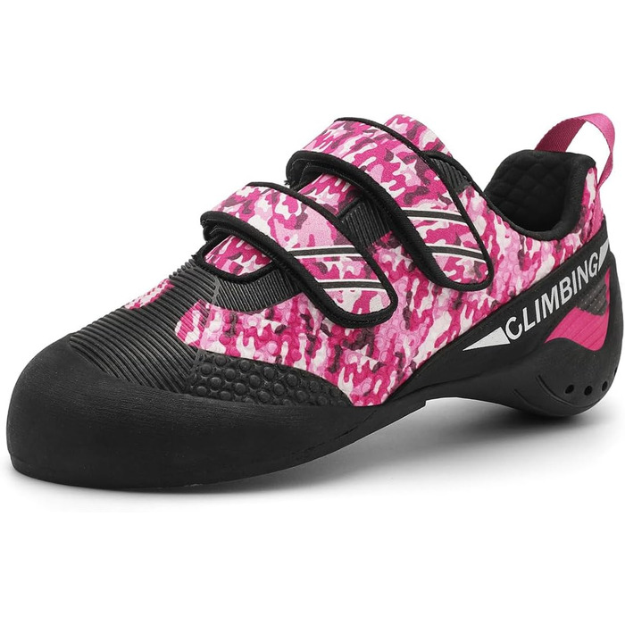Жіночі скельні туфлі для скелелазіння, неслизькі, для залу та вулиці, з двома ремінцями, для початківців (38 EU, Рожевий)