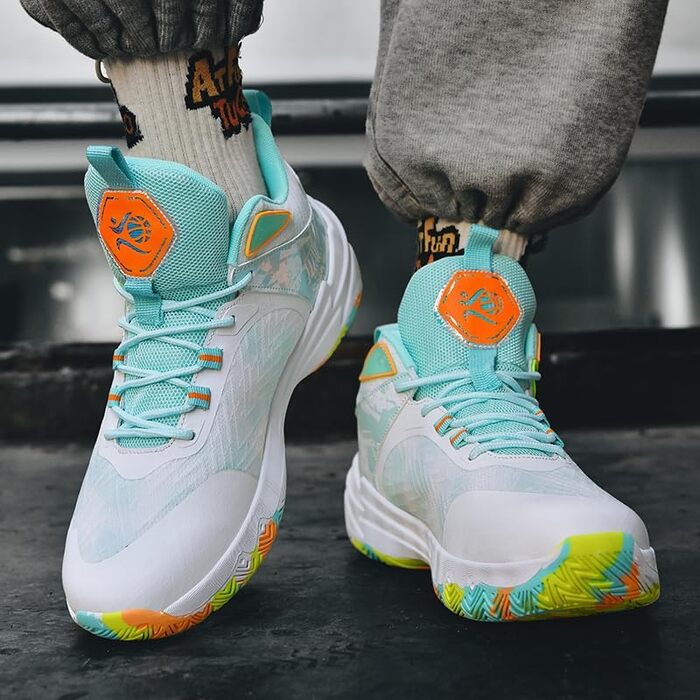 Жіночі баскетбольні кросівки, модні хай-топ спортивні снікерси, легкі волейбольні кросівки для ходьби, бігу та активного відпочинку (зелені, 41 EU)