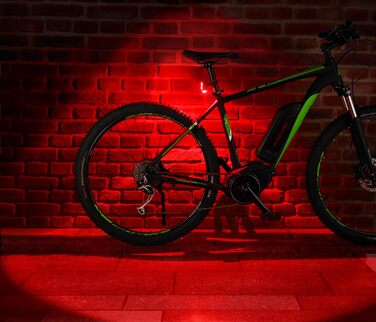 LED акумуляторний задній ліхтар Fischer Stableuchte TWIN, велосипедний, перезаряджається, IPX4, чорний