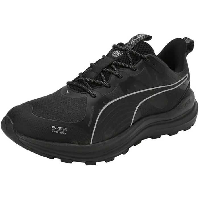 Кросівки для бігу PUMA Reflect Lite Trail PTX, унісекс, 37.5 EU, чорний/срібний/темно-сірий