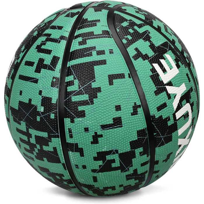 Баскетбольний м'яч Jicsetk, розмір 5/7, міні-баскетбольний м'яч для дітей, підходить для гри на вулиці та в приміщенні (зелений)