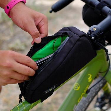 Велосумка PACK2RIDE Onedrop на раму, водостійка Cordura, 1.2 л, чорна – верхня трубка, для велоподорожей, байкпакінг