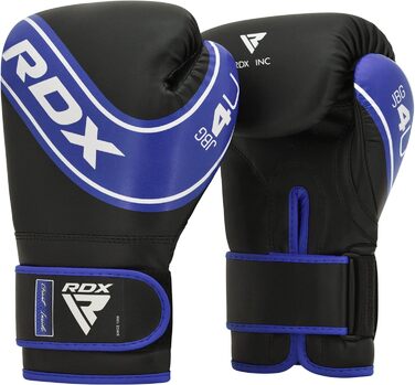 Дитячі боксерські рукавички RDX 6oz 4oz для тренувань, штучна шкіра, вентиляція, Muay Thai, MMA, кікбоксинг, сині