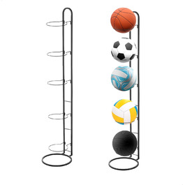 Стійка для м'ячів 5-ти ярусна: волейбол, футбол, баскетбол - металева стійка для зберігання м'ячів у спортзалі, гаражі