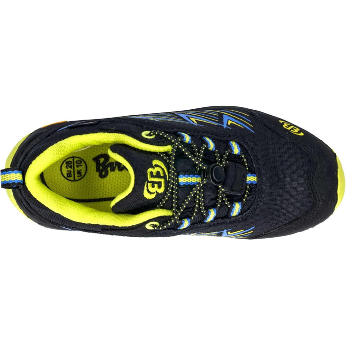 Дитячі кросівки для бігу Brütting Chesna Low, 32 EU, чорний, синій, лимонний