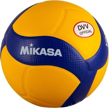 Волейбольний м'яч Mikasa V200W-DVV синьо-жовтий, розмір 5, офіційний ігровий