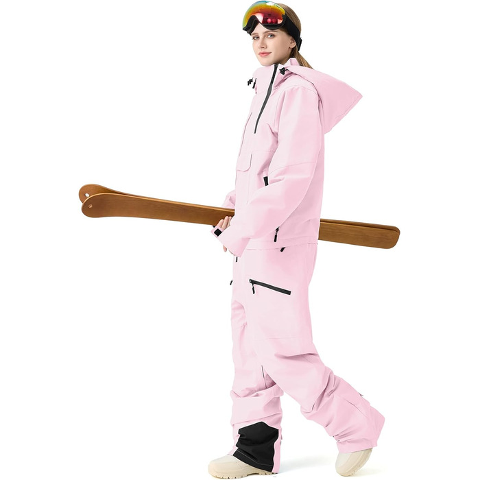 Жіночий гірськолижний комбінезон HOUZONIY 729+ Рожевий - гірськолижний костюм, сноуборд, Outdoor