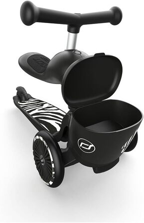 Біговел Scoot & Ride Highwaykick 1 Lifestyle з сидінням та кошиком (зебра)