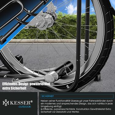Підставка для велосипеда KESSER® для MTB, E-Bike, Citybike, шосе, з повітряним насосом (2 шт.)