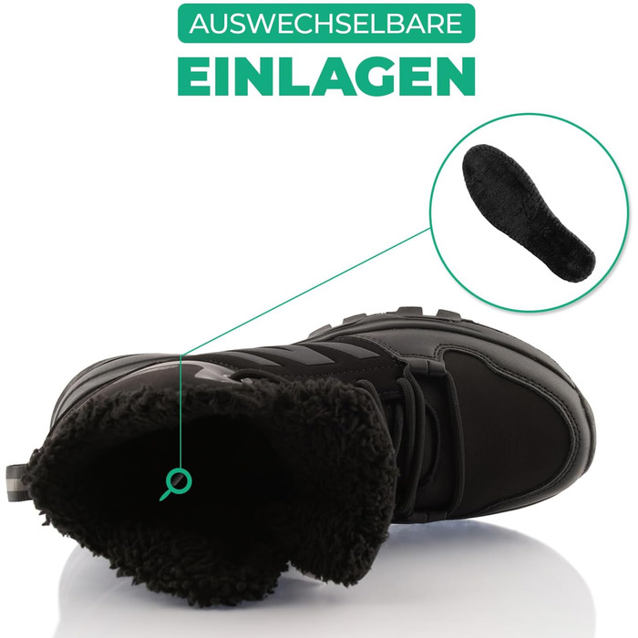 Черевики для ходьби жіночі та чоловічі, зимові, утеплені, Softshell, бренду Fusskleidung® (41 EU). Кольори: бежевий, чорний, зелений