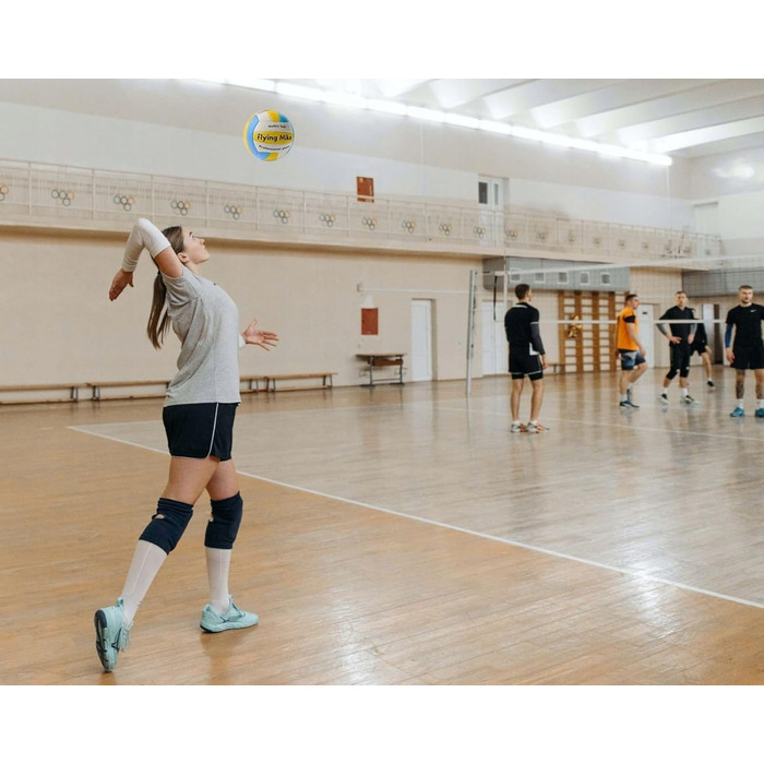 Волейбольний м'яч Captain Mike, розмір 5 - офіційний для пляжу та залу - для дорослих та дітей - міцний тренувальний та ігровий м'яч - синьо-жовтий