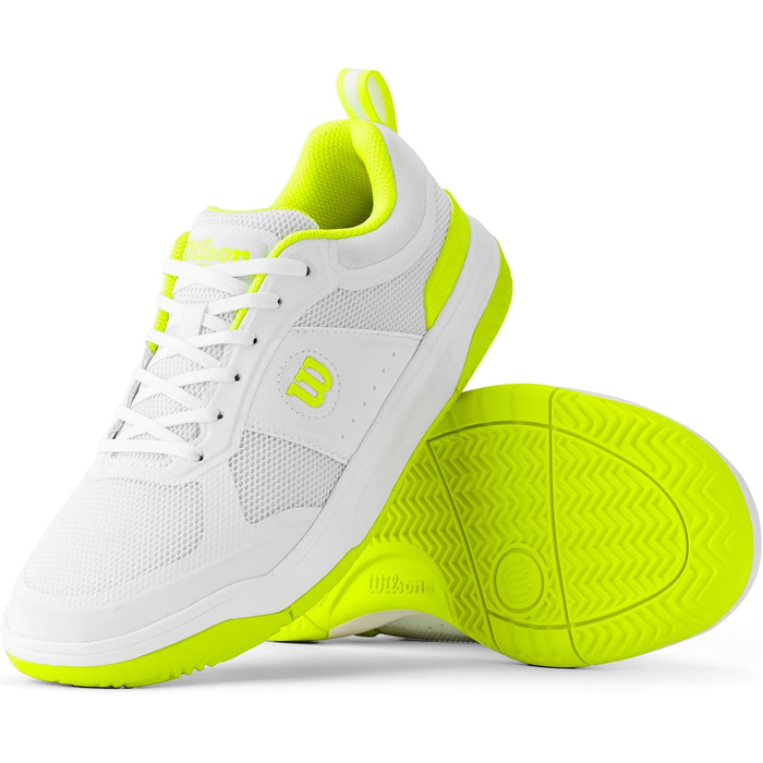 Жіночі кросівки для піклболу Wilson Pickle Pro (38 2/3 EU, білий, безпечний жовтий)