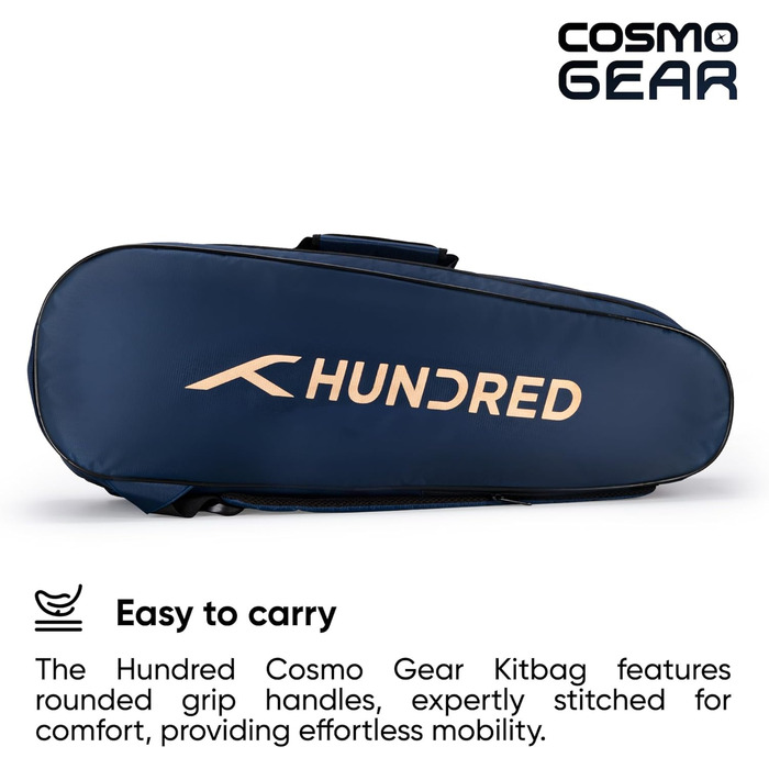 Сумка для бадмінтону Cosmogear: професійна, поліестер, подвійний блискавка, з передньою кишенею, зручні лямки, темно-синя