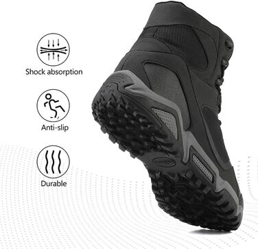 Чоловічі трекінгові черевики NORTIV 8, водонепроникні, чорні (44 EU)