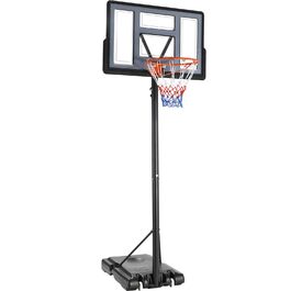 Баскетбольне кільце LIFERUN вуличне з регульованою висотою 135-305 см, щит 110x71 см для дорослих, підлітків, дітей (двір, сад, гараж, приміщення)