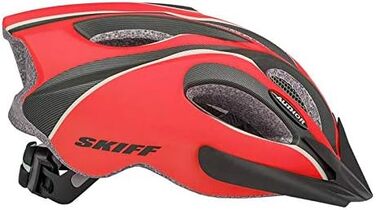 Велошолом Skiff M (52-58 см), червоний, з сіткою від комах і системою Dial-Fit