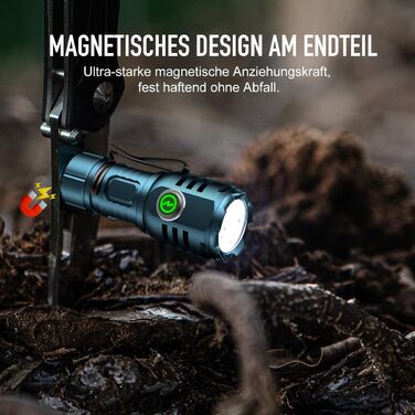 Ліхтар налобний LED перезарядна 6000 люмен, USB-C, 8 режимів, водонепроникний, для кемпінгу, туризму, надзвичайних ситуацій (синій)