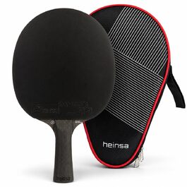 Ракетка для настільного тенісу Carbon Profi Black Edition ITTF (Горіх) з м'ячами та чохлом