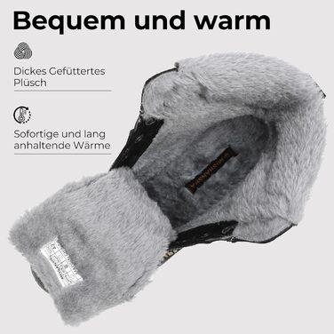 Зимові черевики Mishansha Herren: теплі, з підкладкою, антиковзаючі, класичні, розмір 39-48 EU, чорний