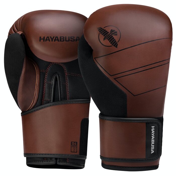Боксерські рукавички Hayabusa S4 зі шкіри для чоловіків та жінок, 12 oz, коричневі
