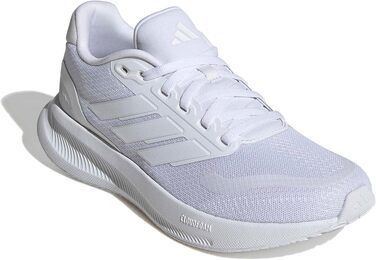 Жіночі кросівки для бігу adidas Runfalcon 5 Cloud White — білі, з амортизацією Cloudfoam та дихаючою сіткою, розмір 39 1/3 EU
