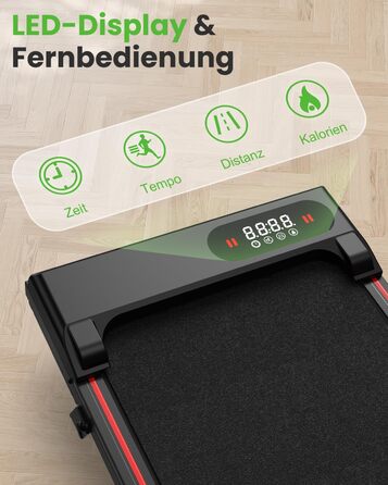 Біговий доріжка HomeFitnessCode з нахилом для дому - Walkpad, електрична, 1-8 км/год, міні, 90 см (чорний)