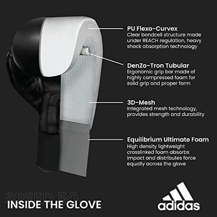 Боксерські рукавички adidas AdiSpeed для фітнесу, спарингу та тренувань, для дорослих чоловіків і жінок, 340 г, 453 г, 510 г
