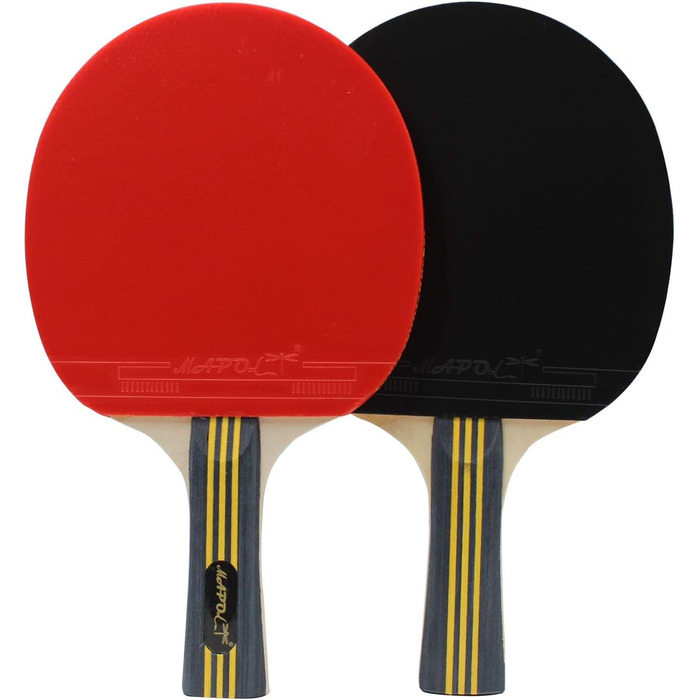 Набір для пінг-понгу MAPOL: 4 професійні ракетки та 8 тенісних м'ячів 3 зірки, зручний кейс