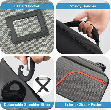 Чохол для сноуборду/лиж з колесами, 1680D Oxford, водонепроникний, для подорожей літаком, 164 см