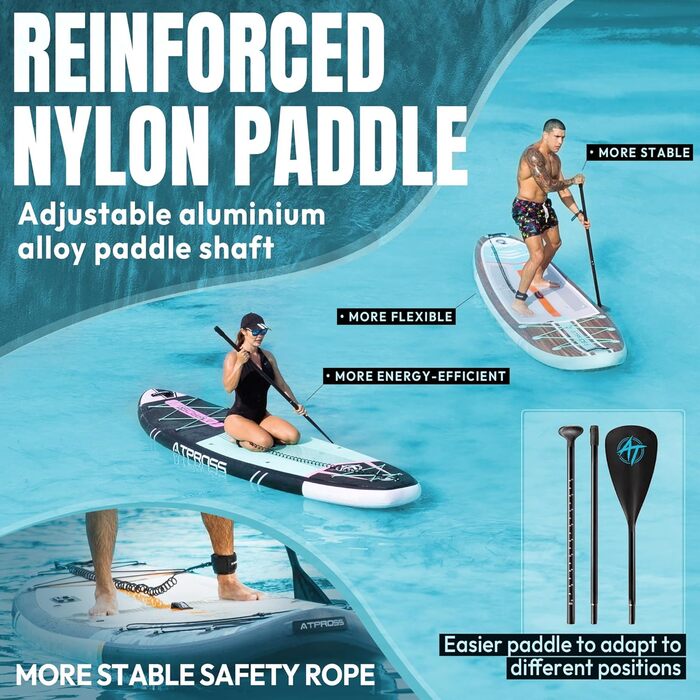 Надувне SUP-борд (305 x 91 см) з аксесуарами та рюкзаком, блакитний