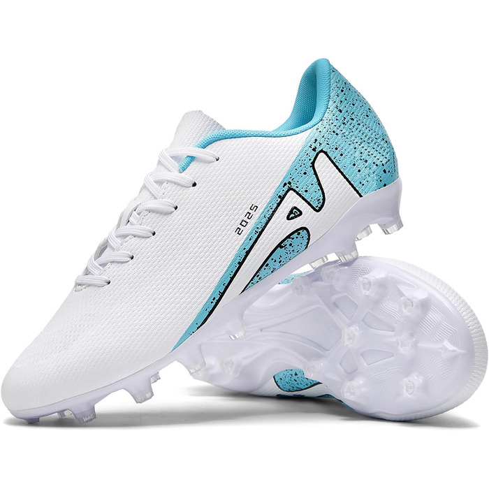 Футбольні бутси KUUK для штучного покриття та залу: чоловічі, дитячі, для тренувань та гри, AG, FG, TF, білі, 42 EU