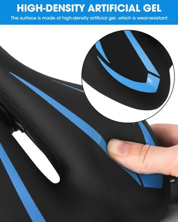 Гелевий велосипедний сідло MSDADA, унісекс, водонепроникний, блакитний