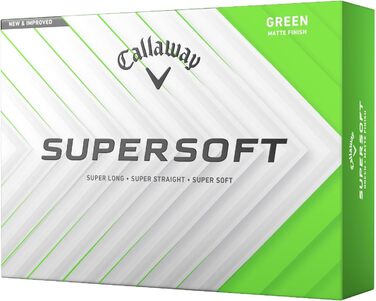 Гольф-м'яч Callaway Supersoft 2025, білий (зелений)