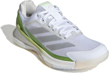 Жіноче взуття для падел-тенісу Adidas Courtquick W, розмір 41 1/3 EU, Cloud White/Silver Metallic/Lucid Lemon