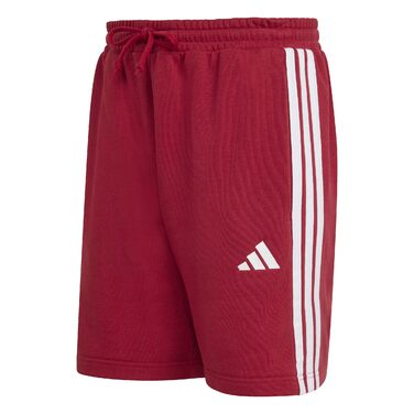 Чоловічі шорти Adidas Essential Three Stripes French Terry (XXL, Active Maroon/White) з трьох смужок