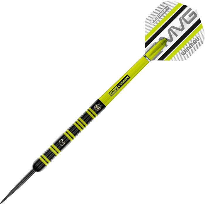 Дротики WINMAU MvG 85% Pro-Series 23 г, професійний набір з оперенням і хвостовиками
