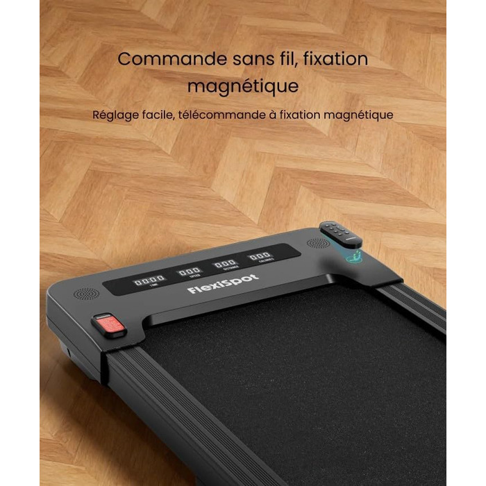 Біговий тренажер FlexiSpot 4-в-1 для дому та офісу, тихий, портативний, з пультом та LED дисплеєм, чорний
