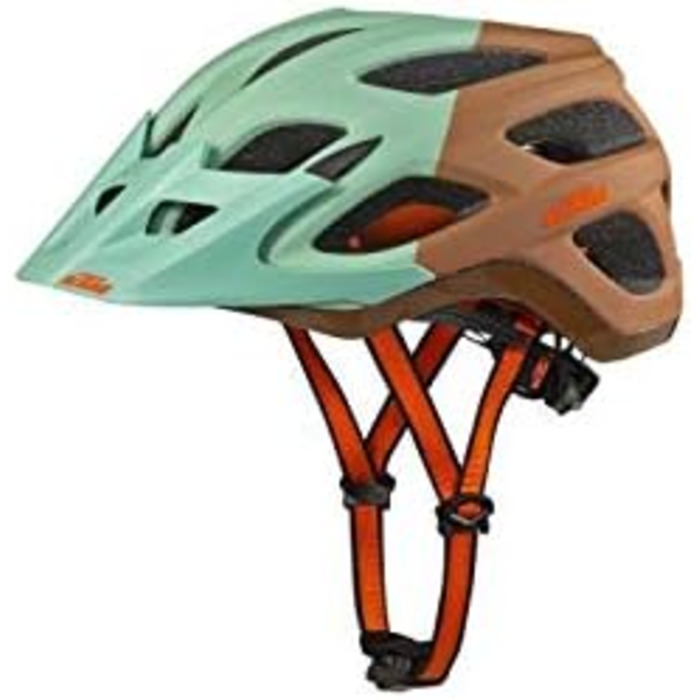 Велошолом KTM Factory Character 2021 з магнітною застібкою Fidlock, аква матовий/дуб матовий, розмір 58-62