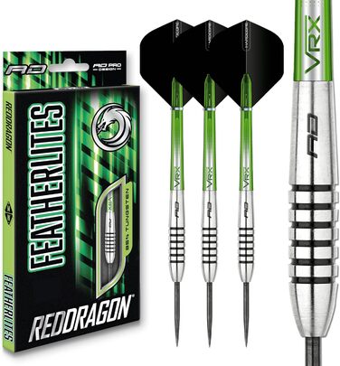 Дартс-набір Red Dragon Featherlite 9, 19 г, вольфрам, з оперенням і стрижнями