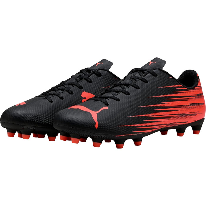 Кросівки футбольні PUMA Attacanto Firm для штучного покриття, 48.5 EU, чорний/червоний