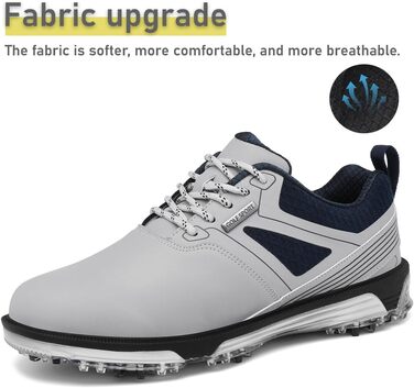 Гольф-взуття чоловіче ULTIANT, водонепроникне, з шнурівкою, дихаюче, для тренувань (сірий, 48 EU)