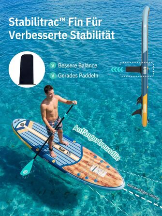 Надувне SUP Board Bluewood Surge 320см з аксесуарами та сидінням. SUP для 2 осіб, 200кг, StabilTrac-Fin