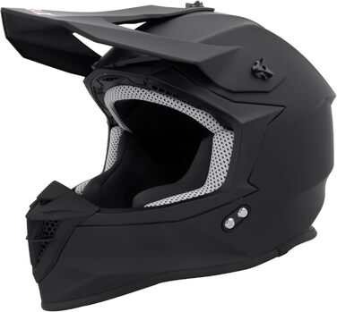 Мотошолом Zorax Mattschwarz XL (61–62 см) для мотокросу з рукавичками XL, окулярами та балаклавою