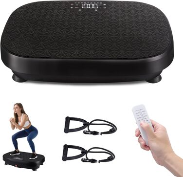 Вібраційна платформа Worldgeil для дому - 199 рівнів вібрації, 9 програм, вбудований динамік, для схуднення та тренувань всього тіла, до 150 кг
