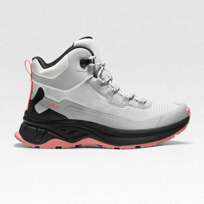 Трекінгові черевики NORTIV для жінок. Легкі, водонепроникні, для активного відпочинку. Розмір 38 EU, сіро-рожеві.
