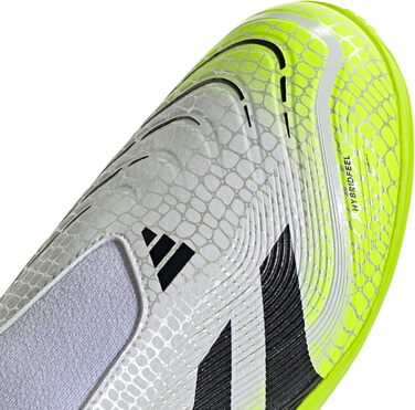 Дитячі футбольні бутси adidas Predator League без шнурівків для газону, розмір 35.5 EU, кольори: білий, чорний, лимонний