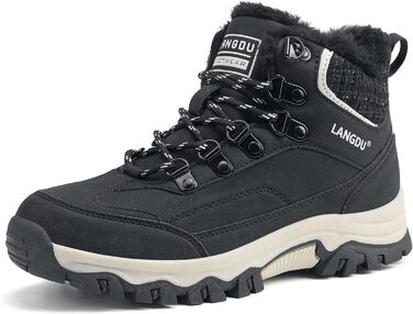 Зимові черевики жіночі, снігоступи, антиковзаючі, зимові черевики 37-42 EU (41 EU, Чорний)