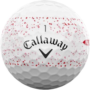 Гольф-м'ячі Callaway Supersoft Splatter 360 2025 (червоний, розбризк)